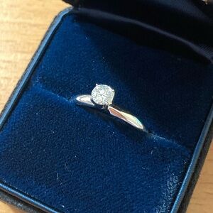 Diamond Round Solitaire Ring White Gold